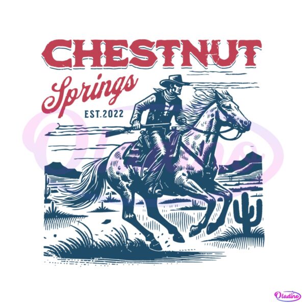 Cowboy Chestnut Springs Est 2022 SVG