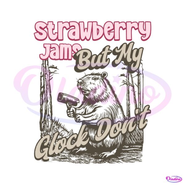 capybara-strawberry-jams-but-my-glock-dont-svg