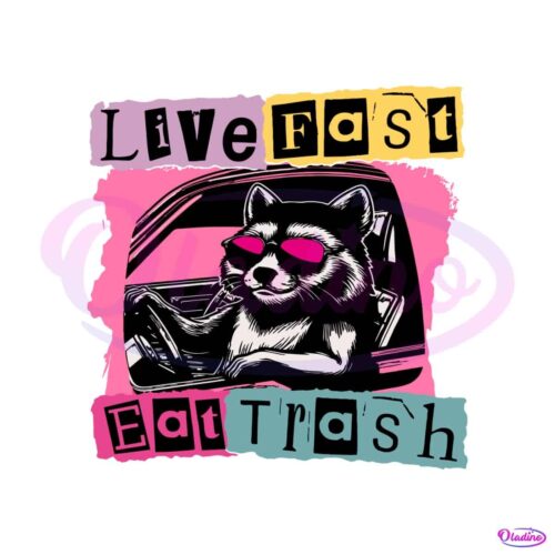 live-fast-eat-trash-unny-trash-panda-svg