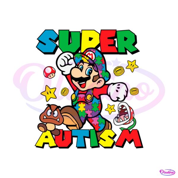 super-autism-mario-puzzle-pieces-svg