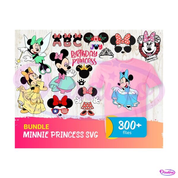 300+ Disney Minnie Princess Bundle SVG