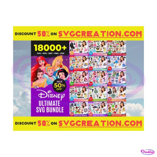 18000+ Disney Characters Bundle SVG