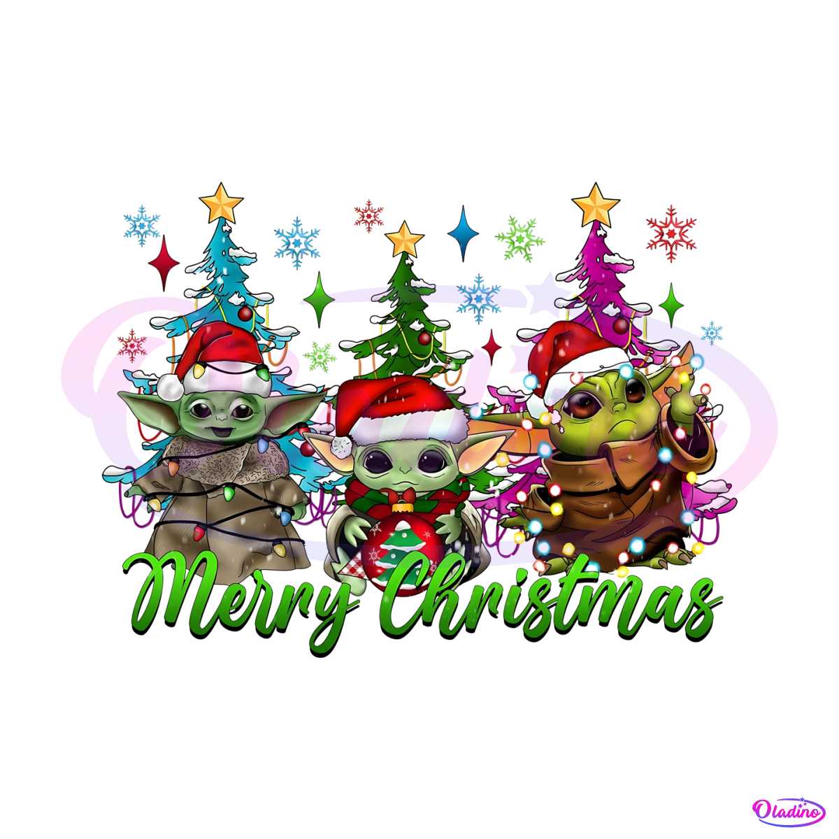 Merry Christmas Baby Yoda PNG - Star Wars SVG