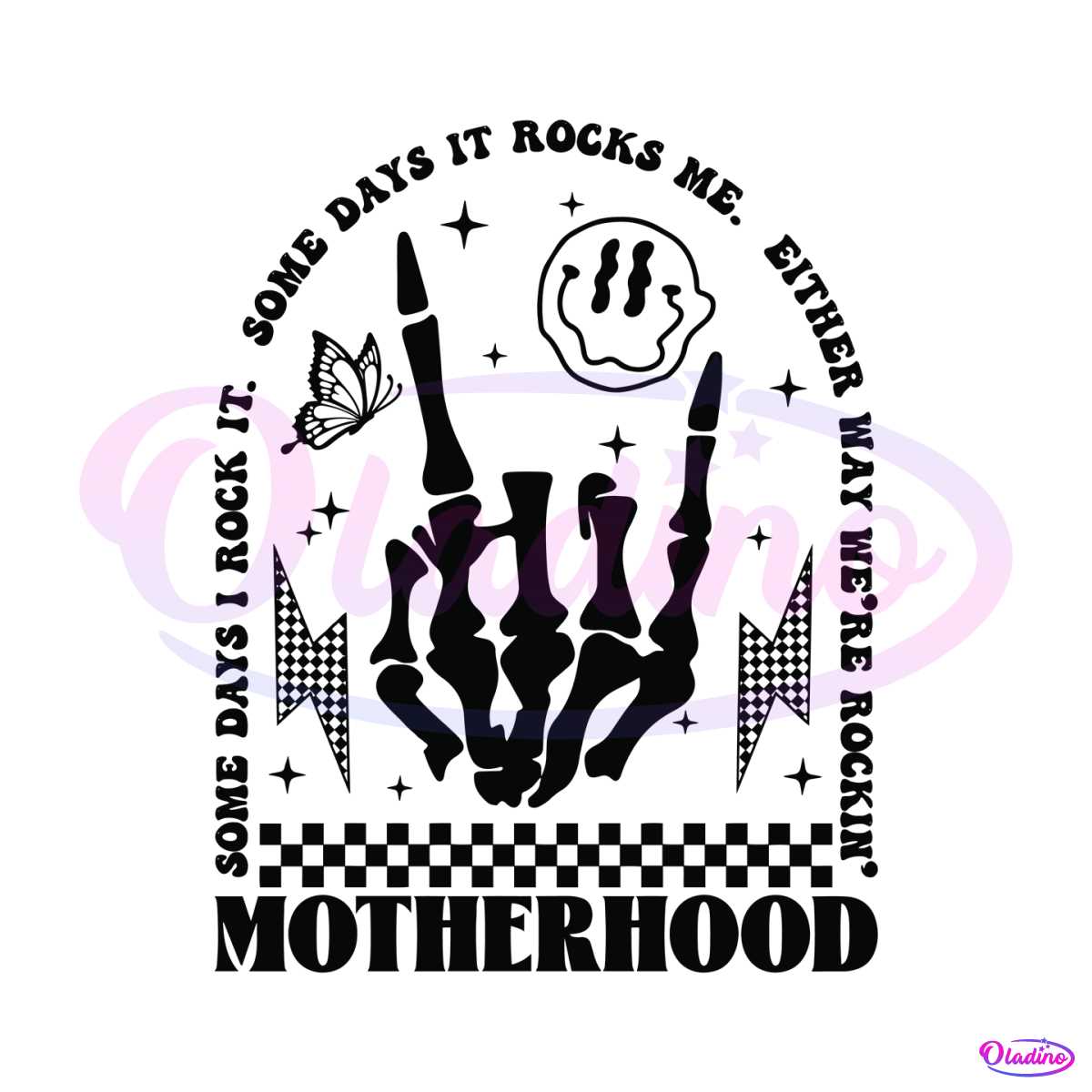 Motherhood Some Days I Rock It SVG Graphic Design File - Mothers Day SVG