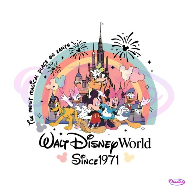 Movie SVG The Most Magical Place On Earth Since 1971 PNG