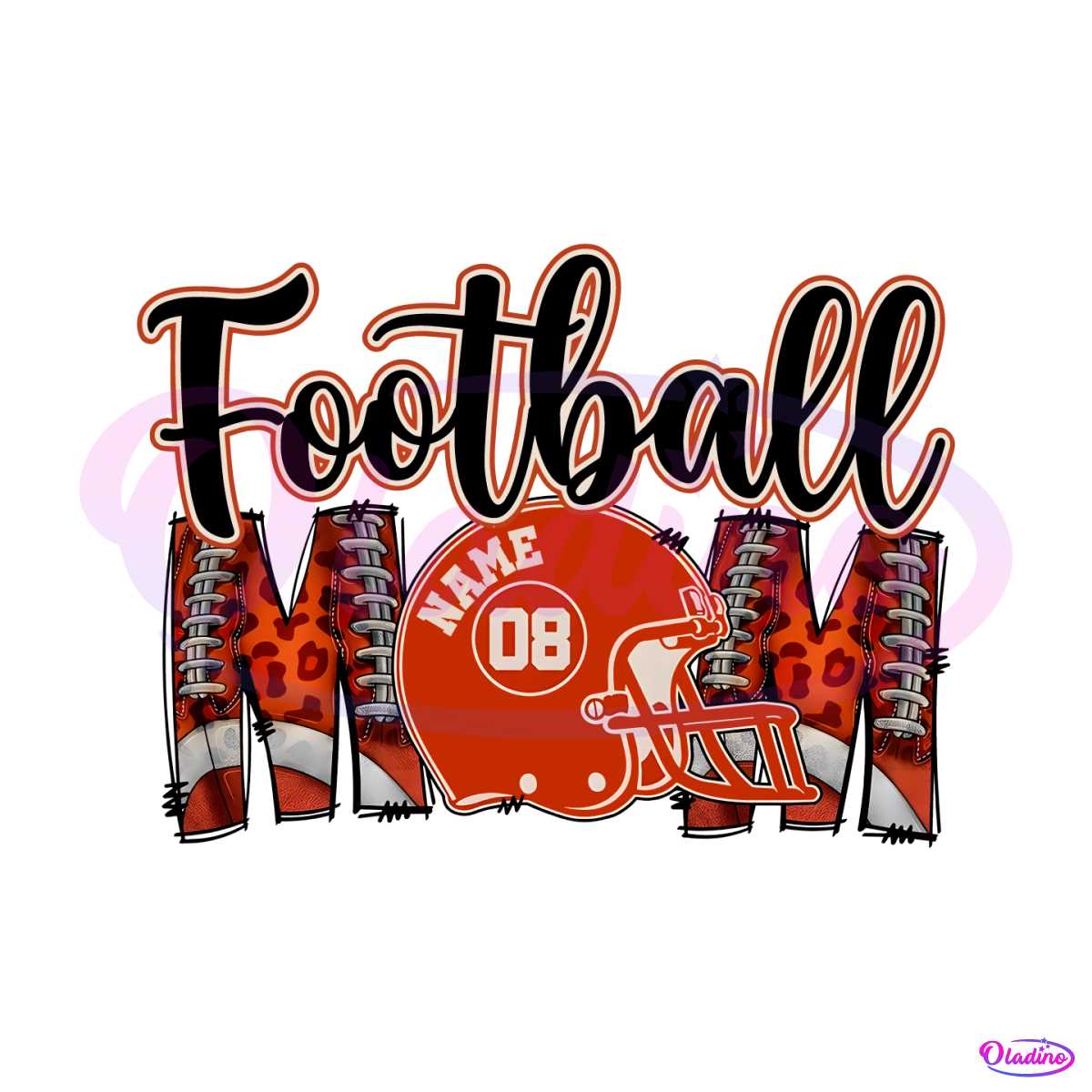 Personalized Football Mom PNG Sublimation Download - Mothers Day SVG