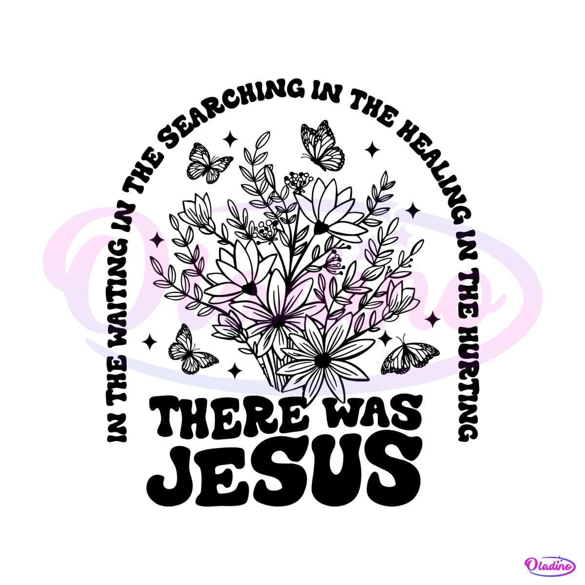 Quote SVG In The Waiting In The Searching There Was Jesus SVG