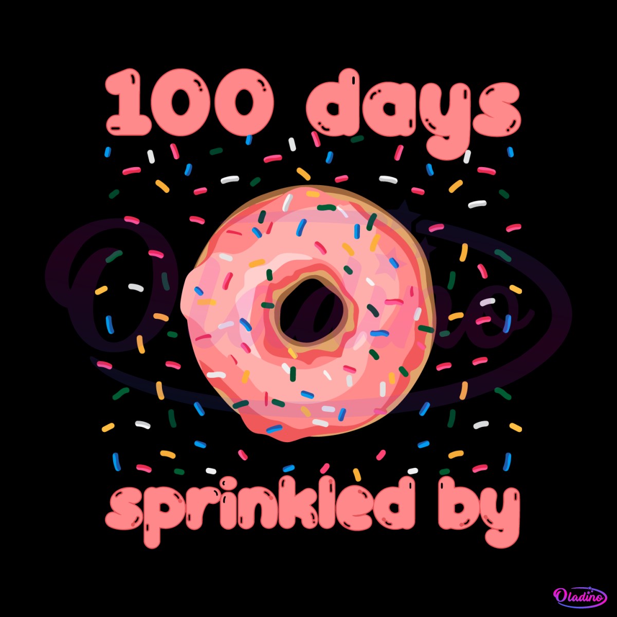 Retro 100 Days Sprinkled By PNG - School SVG