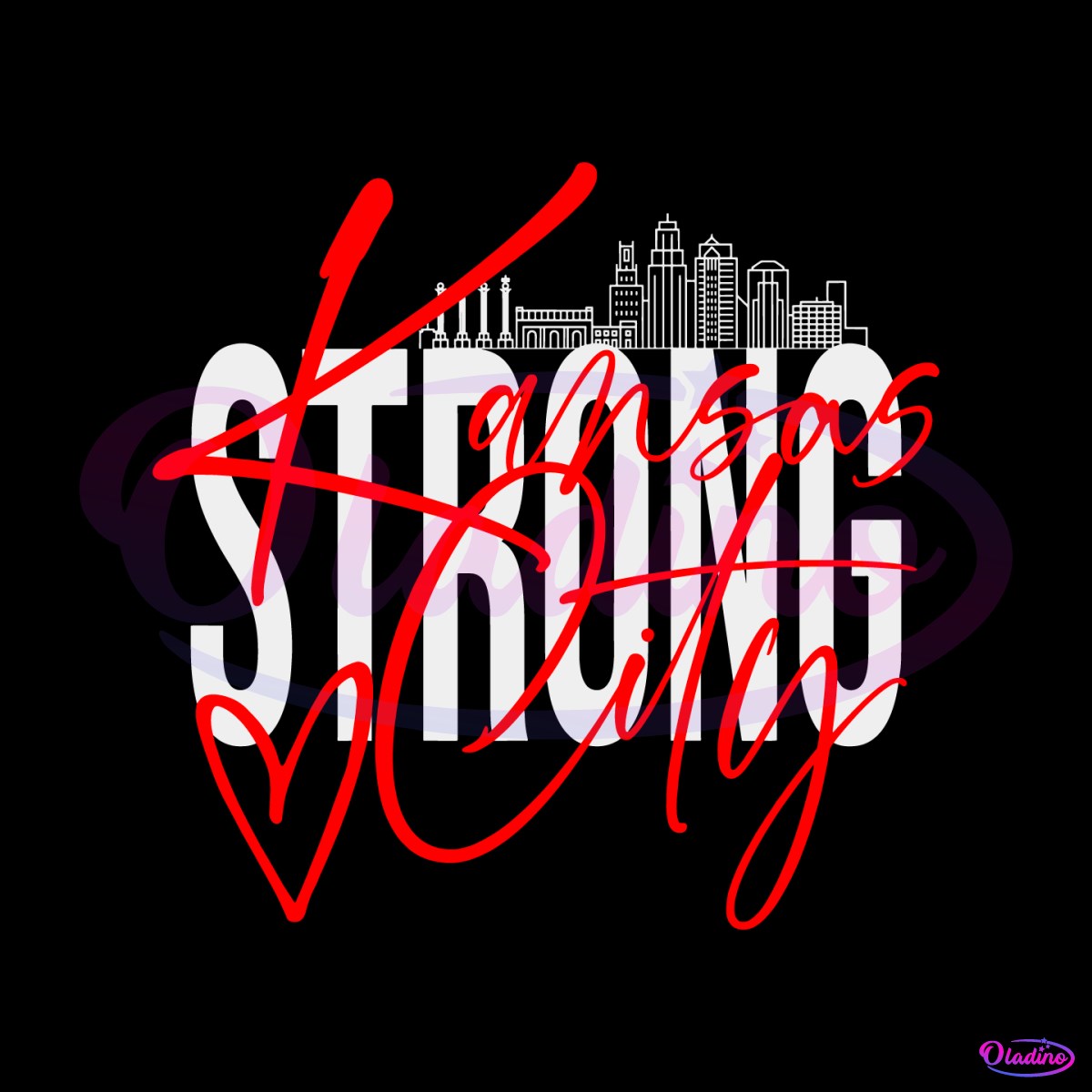 Retro Kansas City Strong Skyline SVG - Politics SVG