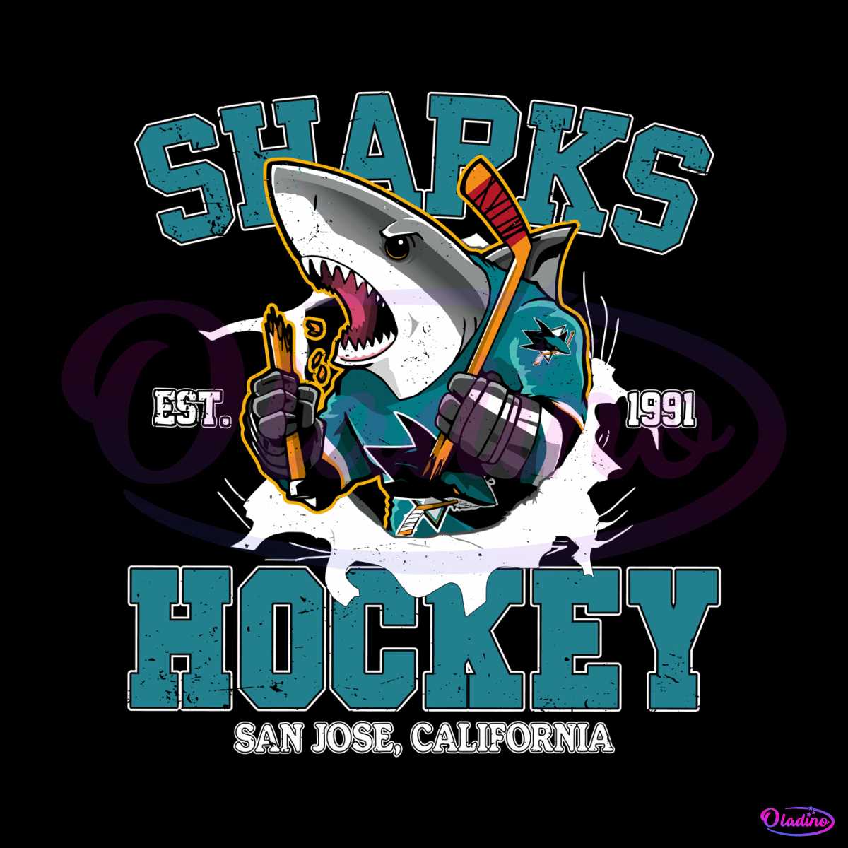 San Jose Sharks Hockey 1991 SVG Digital Download - NHL SVG