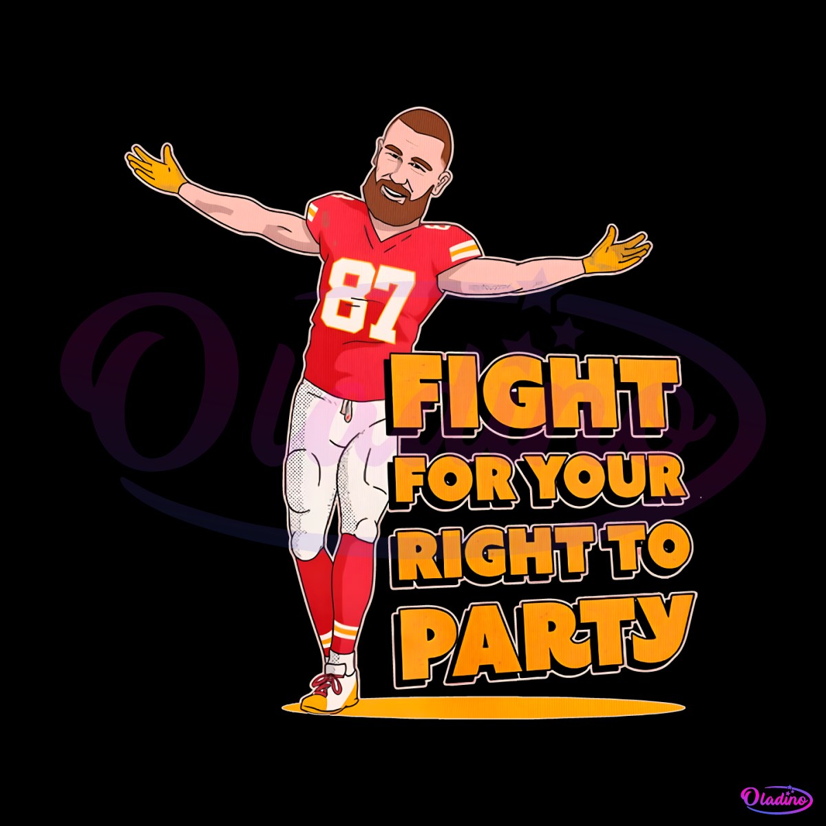 Travis Kelce Fight For Your Right To Party PNG - NFL SVG