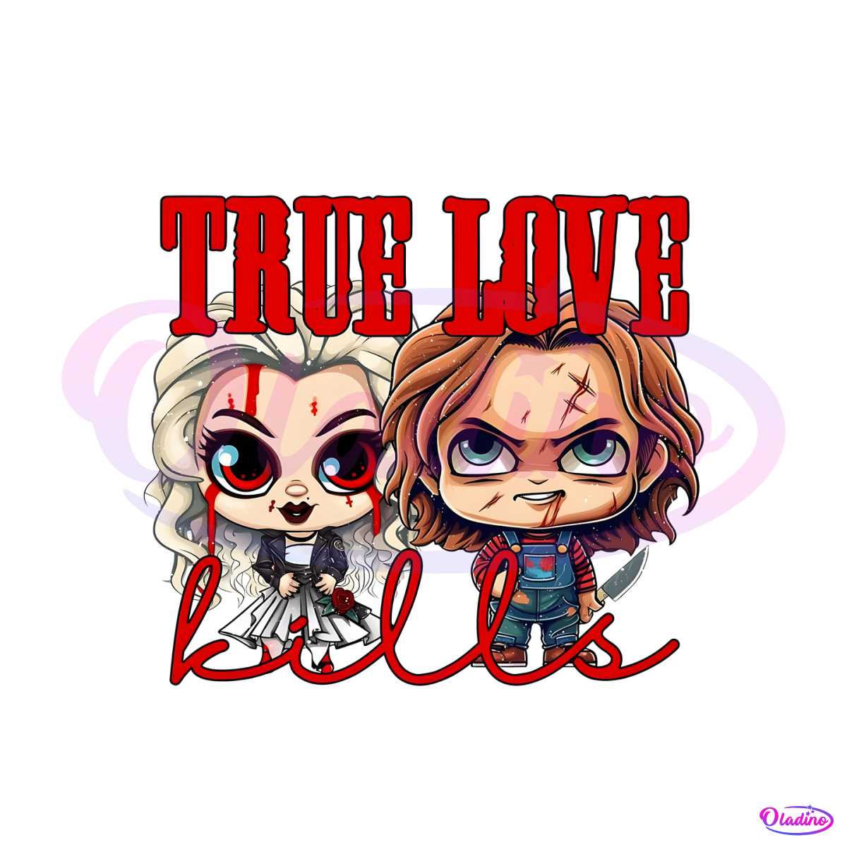 True Love Kills Chucky And Tiffany PNG Sublimation File - Halloween SVG