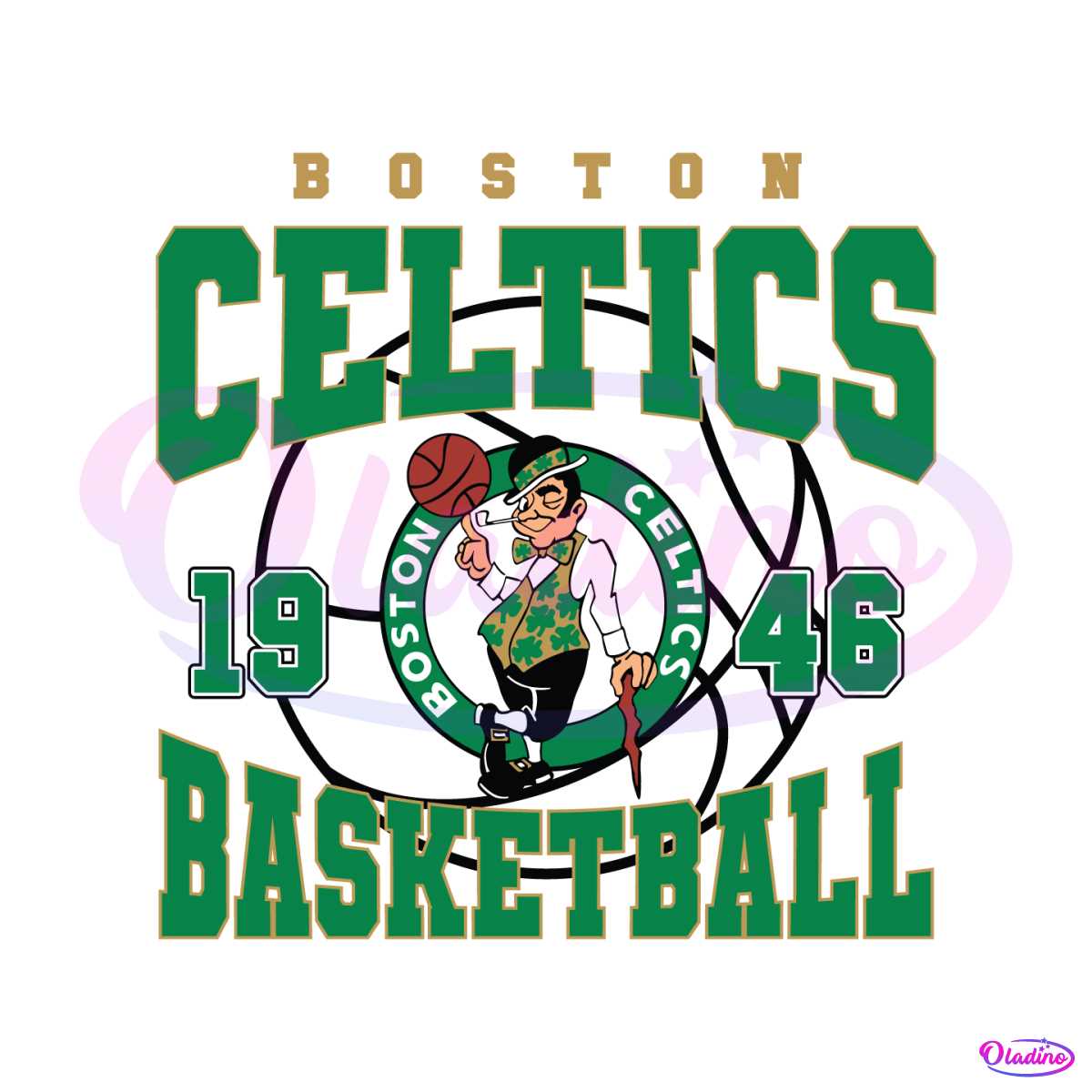 Vintage Boston Celtics 1946 Basketball Svg - NBA SVG