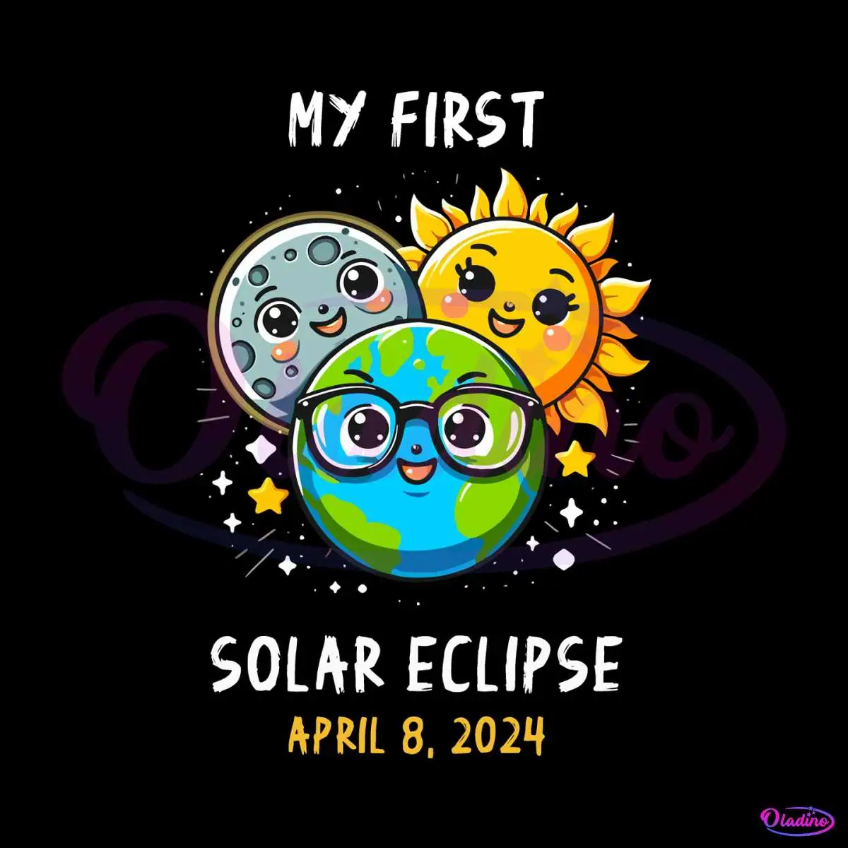 My First Solar Eclipse April 2024 PNG Oladino