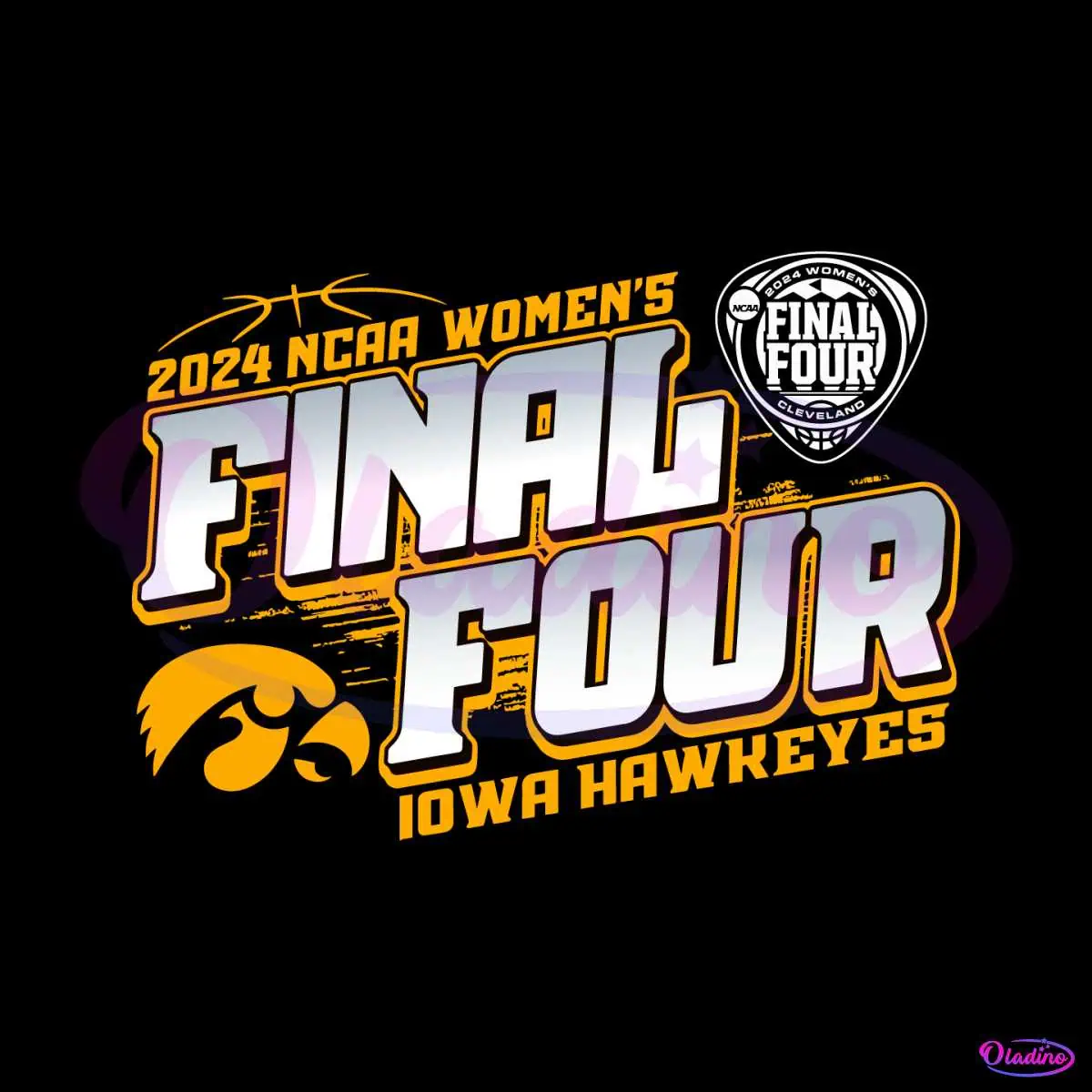 2024 NCAA Womens Final Four Iowa Hawkeyes SVG Oladino