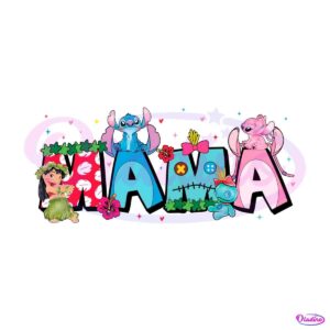 floral-disney-mama-stitch-friends-png