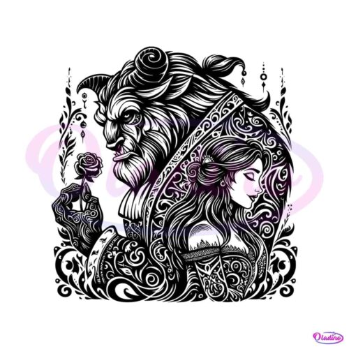 beauty-and-the-beast-enchanted-rose-svg