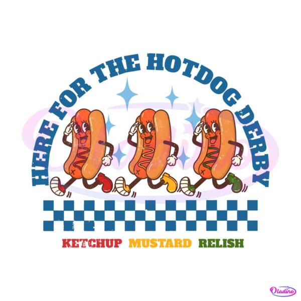 here-for-the-hotdog-derby-ketchup-mustard-png