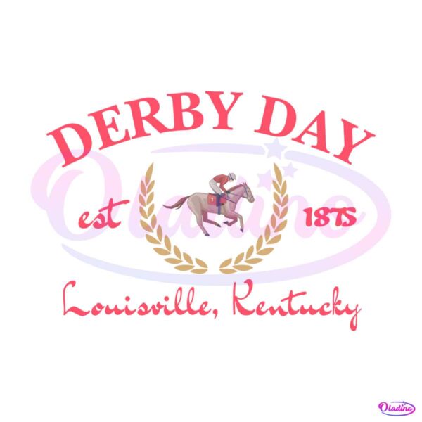 Retro Derby Day Est 1875 Kentucky PNG