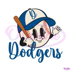 los-angeles-dodgers-baseball-face-svg