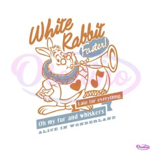 retro-alice-in-wonderland-white-rabbit-faster-svg