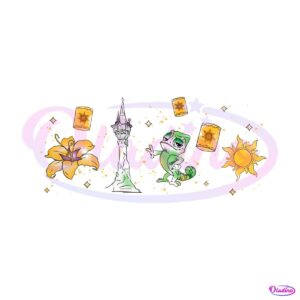 pascal-tower-lantern-minimalist-disney-tangled-rapunzel-png