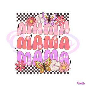 checkered-mama-flowers-butterfly-svg