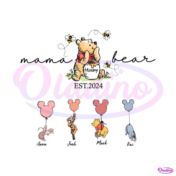 custom-mama-bear-est-2024-winnie-the-pooh-png