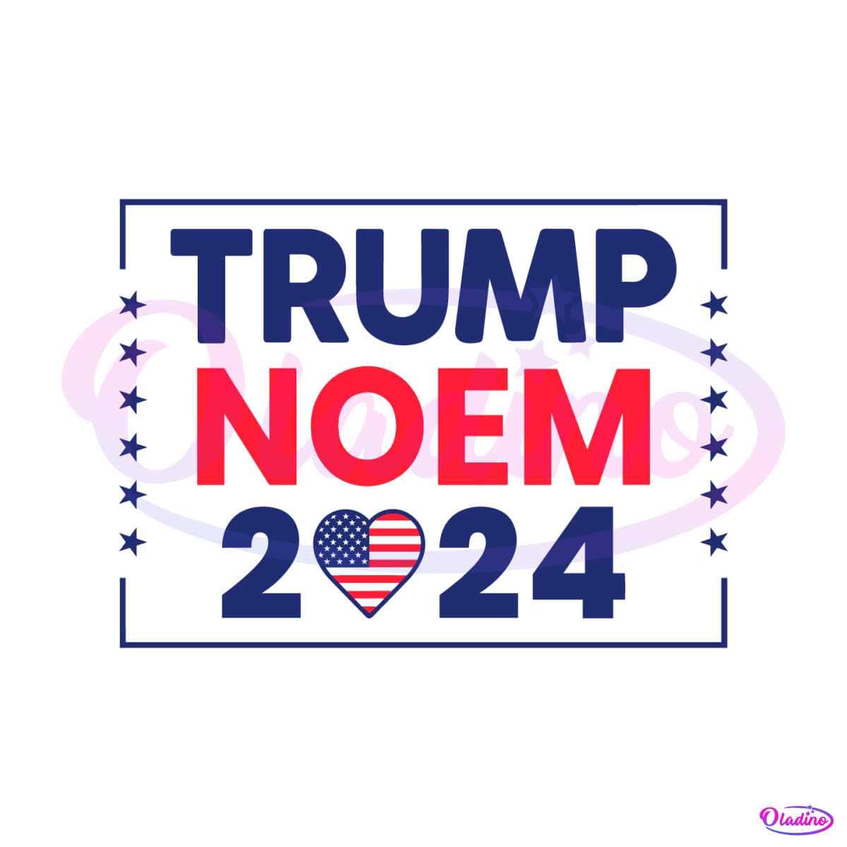 Trump Noem 2024 President Election SVG