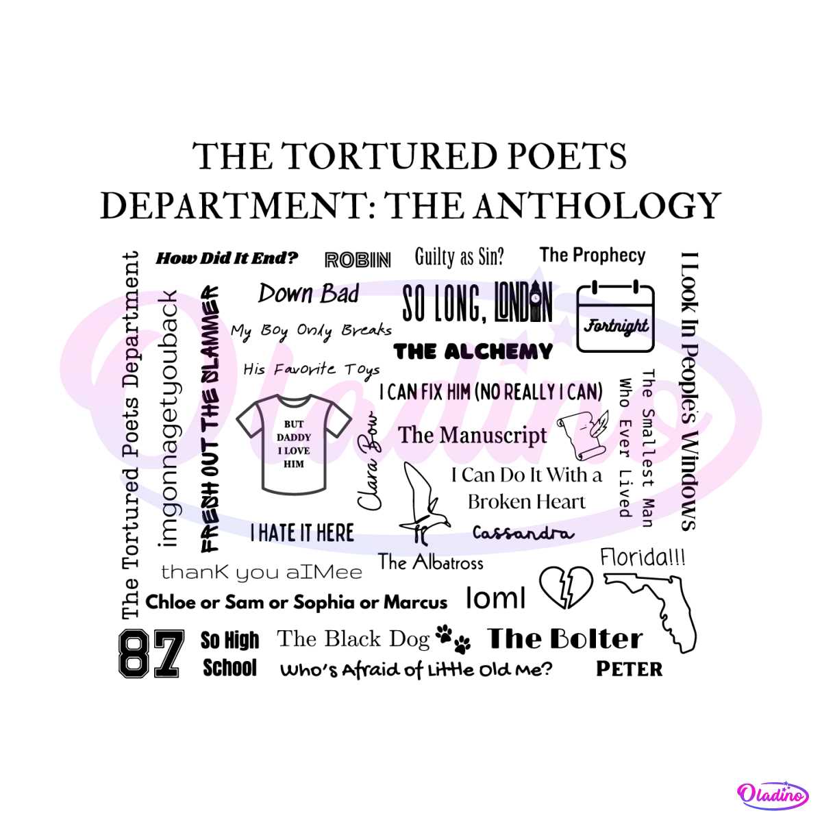 The Tortured Poets Department Tracklist SVG