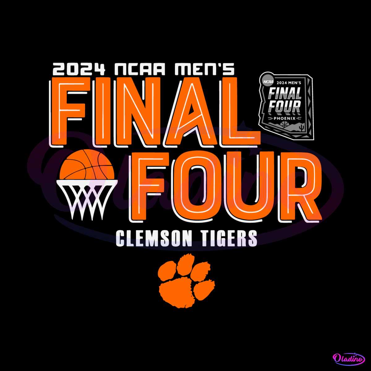 Clemson Tigers 2024 NCAA Mens Final Four SVG