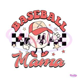 retro-baseball-mama-hat-checkered-svg