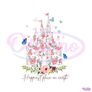 magical-castle-floral-happiest-place-on-earth-png