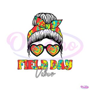 retro-field-day-vibes-messy-bun-svg