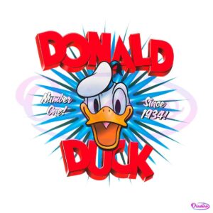 donald-duck-number-one-since-1934-90th-birthday-png