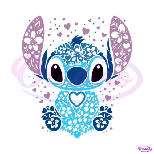 floral-stitch-disneyland-cartoon-svg