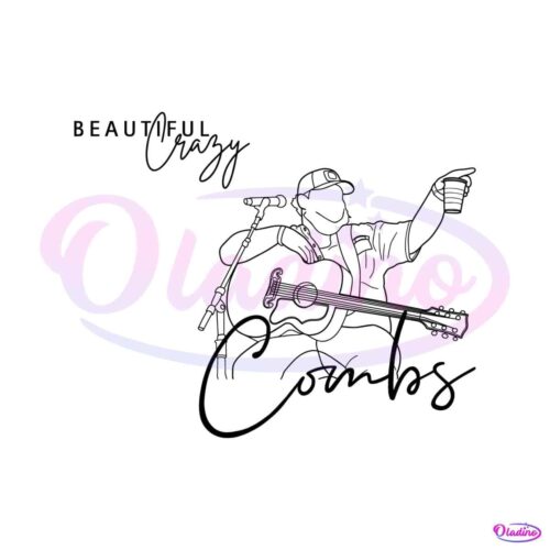 luke-combs-beautiful-crazy-country-music-svg