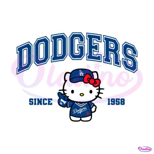 cute-dodgers-since-1958-baseball-kawaii-kitty-svg