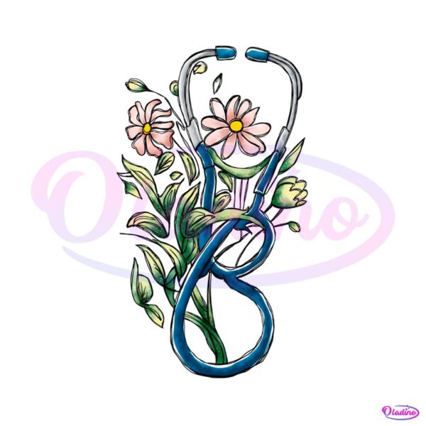 floral-stethoscope-registered-nurse-png