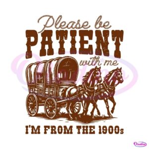 retro-horse-please-be-patient-with-me-svg