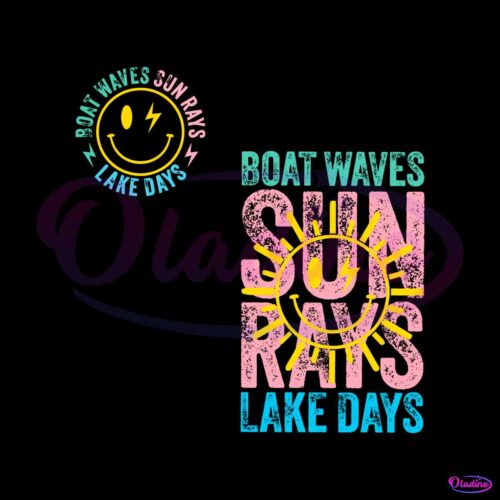 boat-waves-sun-rays-lake-days-svg