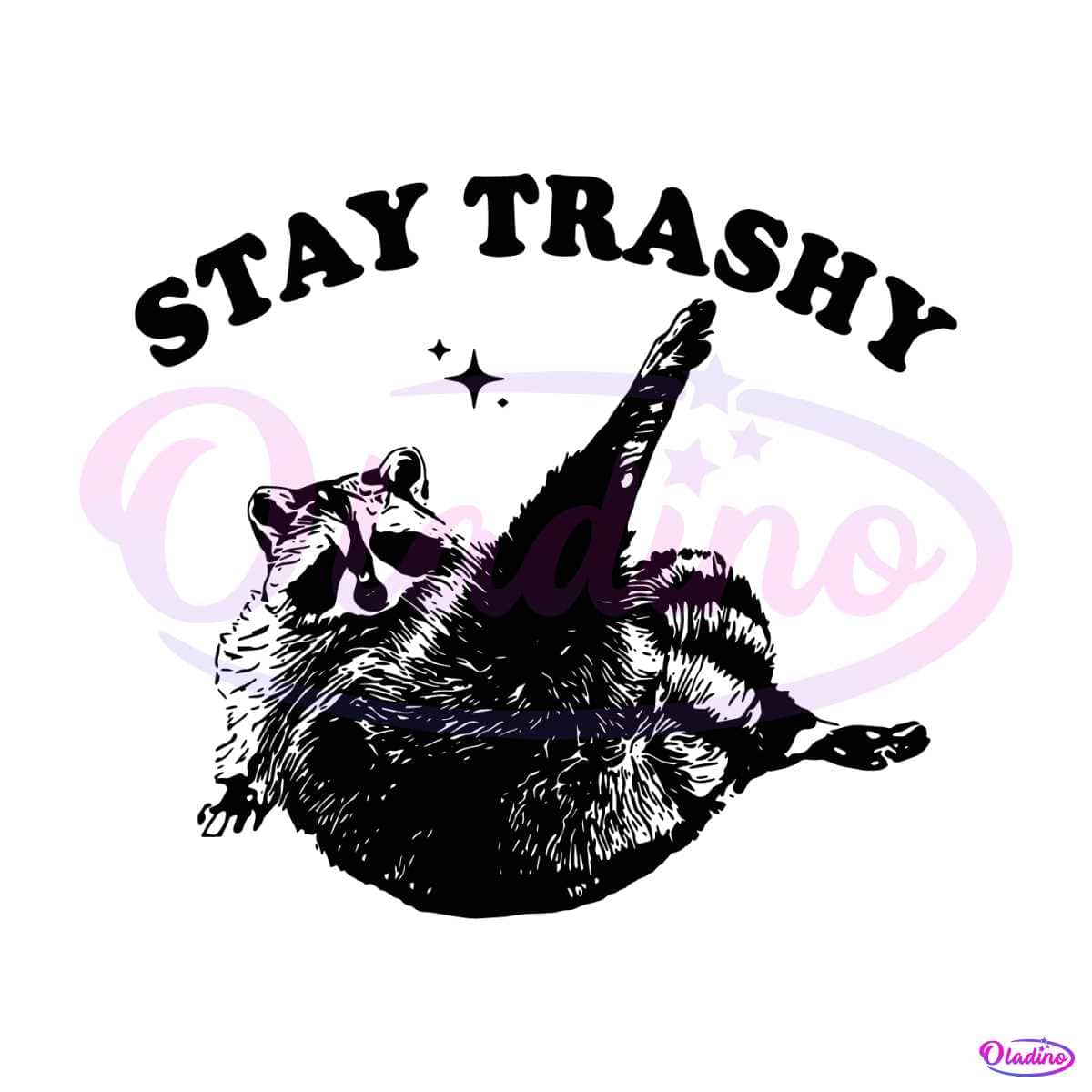 Stay Trashy Funny Raccoon SVG