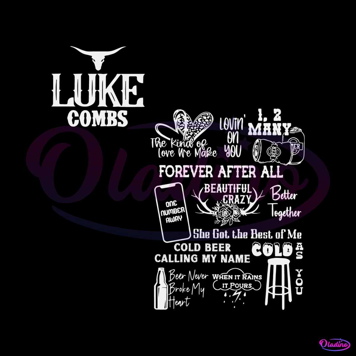 Luke Combs World Tour Forever After All SVG - Oladino