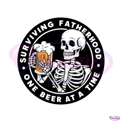 funny-fatherhood-surviving-one-beer-at-a-time-svg