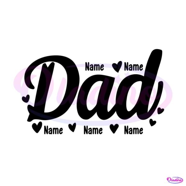 love-dad-split-name-frame-svg