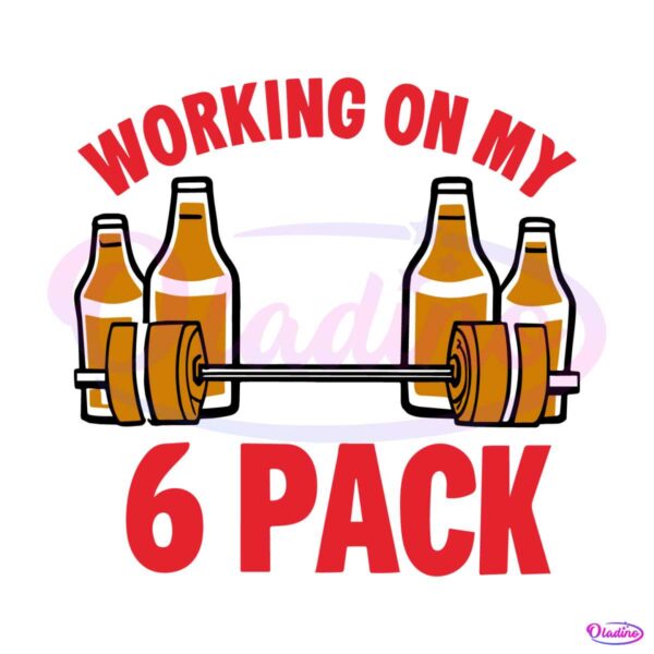 working-on-my-6-pack-barbell-dad-svg