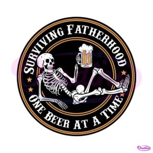 surviving-fatherhood-one-beer-at-a-time-skull-beer-svg