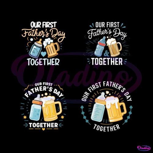 retro-our-first-fathers-day-together-svg-bundle