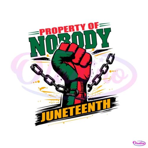 retro-property-of-nobody-juneteenth-black-history-svg