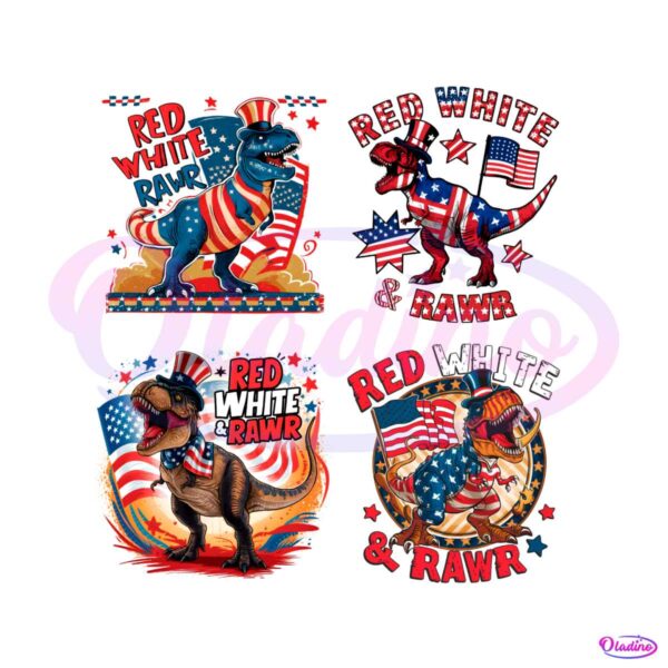 red-white-and-rawr-4th-of-july-png-bundle